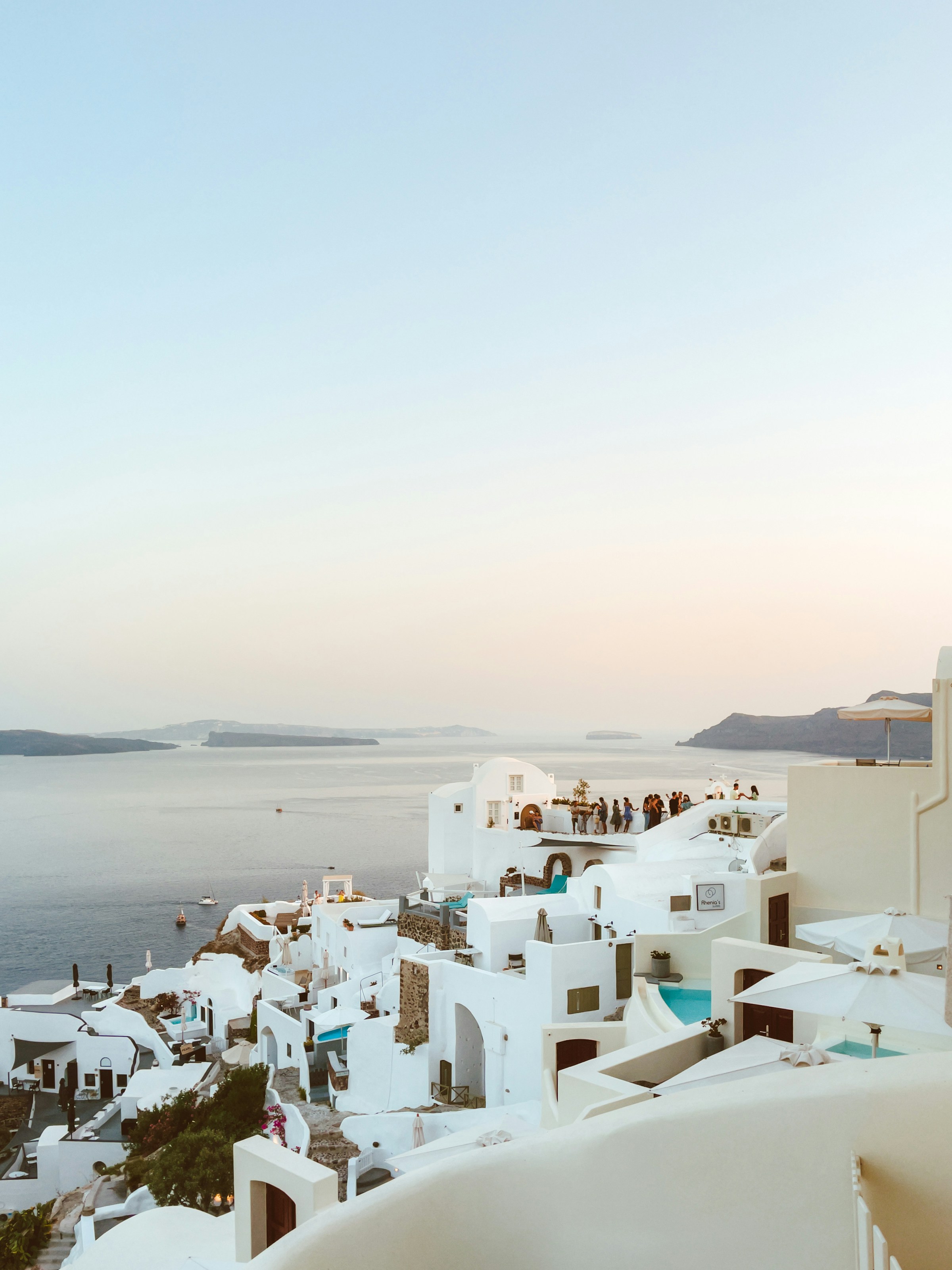 A peaceful terrace and sea views in Santorini